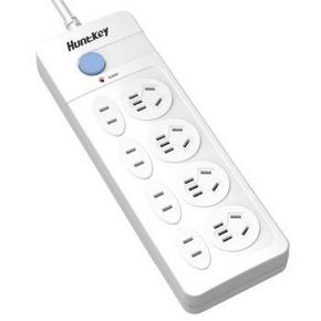 手机端：航嘉(Huntkey) 大白803 8位1.8米 总控开关插座 19.9元