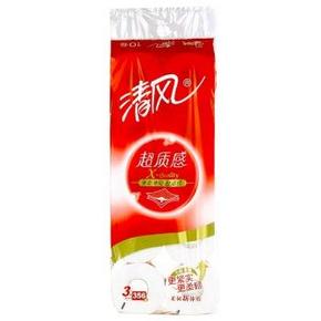 清风（APP） 卷筒卫生纸 超质感 3层356段 19.9元(扫一扫，更低价)
