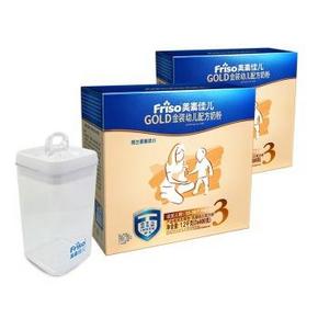 Friso 美素佳儿 金装幼儿配方奶粉 3段 1200克x2盒+送密封罐 310元包邮
