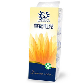华东：幸福阳光 卷纸 幸福花系列 3层180克卷筒卫生纸x10卷 13.9元