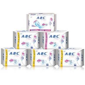 ABC 纤薄透气卫生巾(日32片+夜8片+加长夜3片)x5份 102.5元(202.5-100)