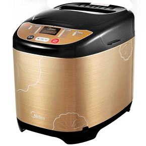 手机端：美的  EHS15AP-PGS  土豪金彩钢全自动面包机 199元包邮