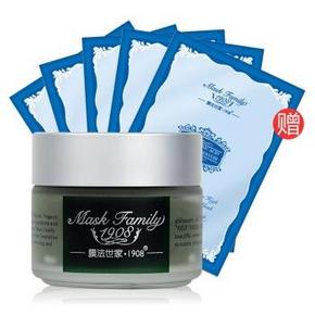 膜法世家 绿豆泥浆面膜100g+微纤维面膜贴25gx5片 69.9元