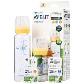 飞利浦 新安怡 SCD80301 标准口径玻璃奶瓶套装x3套+凑单品 146.4元(206.4-60)