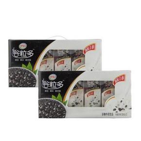 伊利 谷粒多 黑谷苗条装 谷物牛奶早餐奶250mlx12x2箱 39元包邮