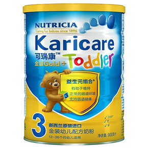 可瑞康 3段 金装幼儿配方奶粉900g*4罐 399元包邮（133元，3赠1）
