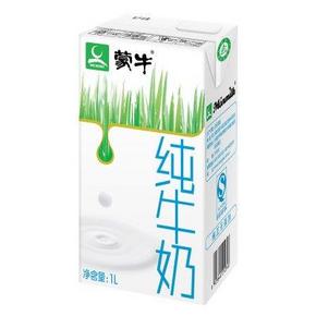 西南福利：蒙牛 利乐包 纯牛奶 1L 5元
