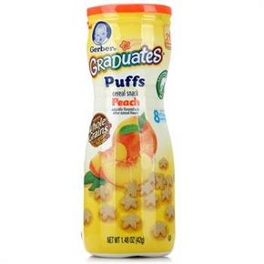 Gerber 嘉宝 原装进口蜜桃味星星米饼 42g 折25元(50，199-100)