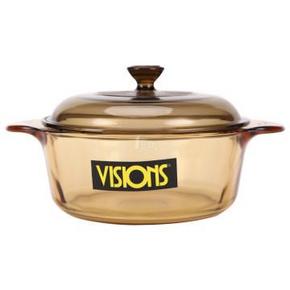 手机端：VISIONS 康宁 VS-12 晶彩透明汤锅 1.25L 139元包邮(239-100)