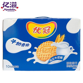 亿滋卡夫 优冠饼干牛奶香脆原味1000g  23.99元包邮