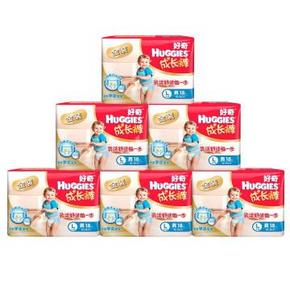 HUGGIES 好奇 成长裤小内裤式纸尿裤 L18片 X 6包 153.6元包邮