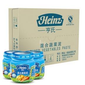 Heinz 亨氏 一段混合蔬菜泥113gx12瓶/箱 折52元(102，199-100)