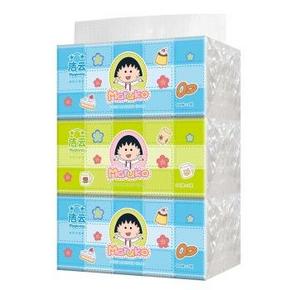 手机端：洁云 卡通200抽塑包面纸x3包装 5元