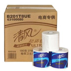 限地区：清风卷纸 新韧时代ULTRA3层180克27卷 39.9元