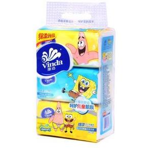 限山东：Vinda 维达 绵柔系列2层200抽面巾纸(3包装)  5.5元(9.9，88-40)