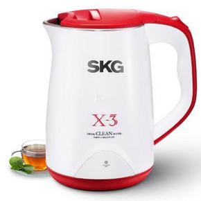 SKG 1.5L电热水壶 8039 白色 双层防烫 59元(日常88+)
