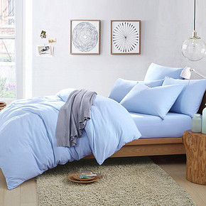 DAPU 大朴 天然新疆棉针织四件套 浅蓝色 1.5米床 299元包邮