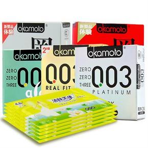 手机端：Okamoto 冈本 安全套11只+消毒湿巾5片 49元包邮