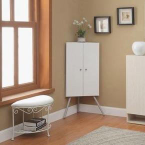 雅客集 雅典白色三脚墙角柜 199.5元包邮(399，下单5折)