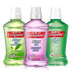 高露洁 漱口水三瓶多口味超值特惠装 500mlx3瓶 39.9元