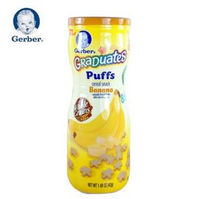 嘉宝辅食Gerber星星泡芙香蕉口味宝宝零食42g  19.9元