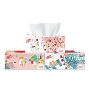 东北/西北：清风(APP) 盒装抽纸 卡通猫咪2层200抽3盒 6元