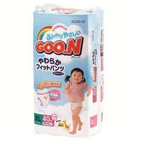 GOO.N 大王  拉拉裤 XL40片  62元(79，400-100)