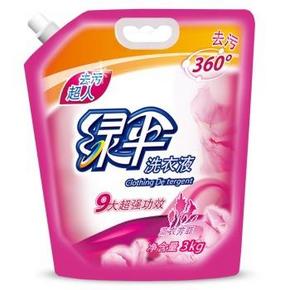 手机端：绿伞去污超人洗衣液3kg袋装 薰衣芳菲 11.9元(19.9，90-40)