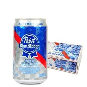 蓝带啤酒 北美淡爽10度 330mlx24瓶 34元(68，买1送1)