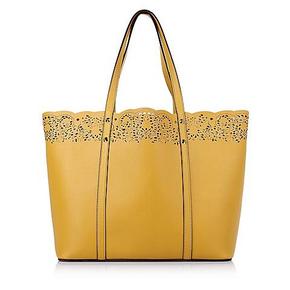 BASTO 百思图 2015春季黄色镂空花边PU单肩手袋 64元包邮(164-90-10)