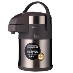 华南、西北： 虎牌 MAA-A22C-TG 2200ML 不锈钢气压式热水瓶 277元(554，2件5折)
