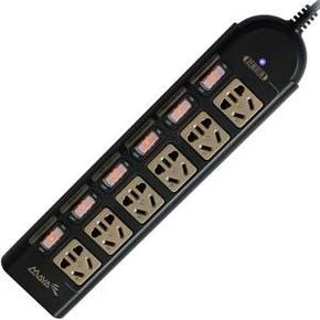 MAYA 玛雅 影音王 Y631PFC-G 六位防雷分控插座2米 39.9元(49.9，99-20)