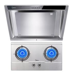 美的(Midea) DJ103S 纯钢侧吸式吸油烟机+燃气灶 1499元(1599-100)