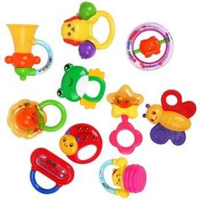 彩虹 婴儿玩具 10只益智摇铃套装 9.9元（日常52元）