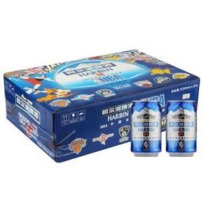 (哈尔滨 冰纯啤酒 330mlx24听+赠330mlx24听)x2件+崂山8度330x6听 159元(199-40)