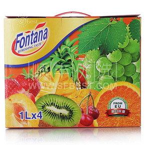 塞浦路斯fontana 芳塔娜 果汁礼盒装 1Lx4盒 32.8元(42.8，99-30)