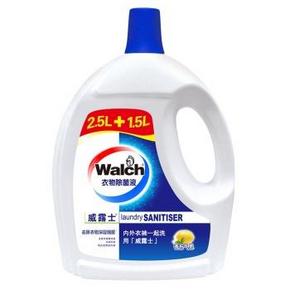 Walch 威露士 衣物除菌液 2.5L+1.5L 39.9元(59.9，99-40)