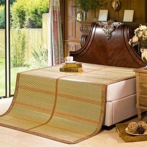 迎馨 床品家纺 可折叠木纹两用镜面竹席 单人90x195cm 35元(69，199-100)