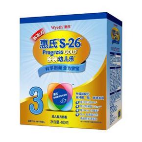 Wyeth 惠氏 S-26 金装幼儿乐 幼儿配方奶粉 3段400g 39元