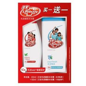卫宝 先进健肤沐浴露 冰凉畅爽400ml+十效多护180ml 14元
