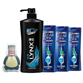 凌仕 沐浴露600ml+清扬洗发水160mlx3瓶+清扬洗发200ml 49元包邮(用码)