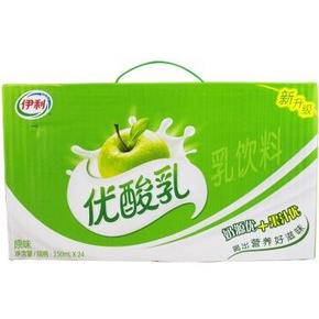 伊利 牛奶 原味优酸乳250ml*24盒 折26.6元（38元，2件7折）