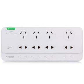 QQ端：施耐德电气 EPB4BCS 10A 8位防浪涌安全保护插座2米 89元(119-30)