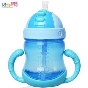 手机端：kidsme 亲亲我 双柄吸管杯240ml 蓝色 15.9元(23.8，买3免1)