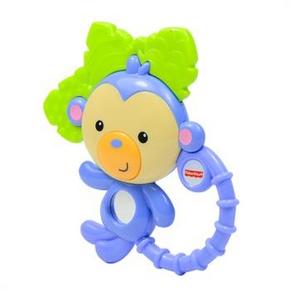 Fisher Price 费雪 缤纷动物之小猴子牙胶摇铃组 19.9元