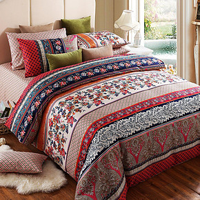 蔻姿 高支高密全棉斜纹四件套 爱在西雅图 1.5米床 159元(259-100)