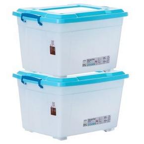 禧天龙Citylong 环保塑料半透明滑轮收纳箱58L共2个装 109元(129，200-40)