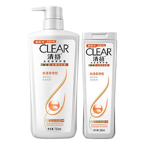 清扬 女士 去屑洗发露 丝漾柔滑型750ml+丝漾柔滑型350ml+赠品 69元包邮
