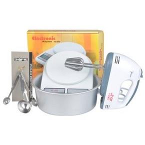 千团精工 烘焙组合套装工具 打蛋器+电子称+量勺+8寸阳极蛋糕模 约49元(97，199-100)