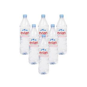 evian 依云 矿泉水1.5Lx6瓶 折46元(79，199-100)